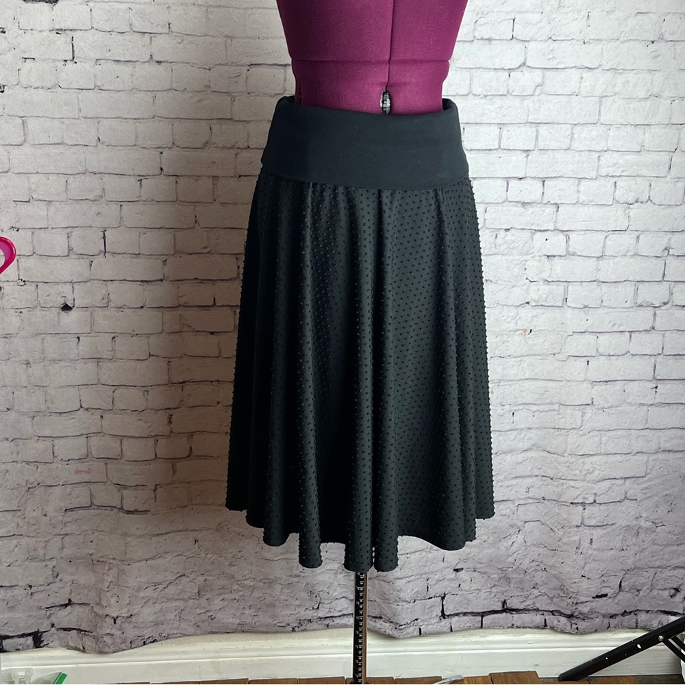 Anthropologie Maeve black dotted Swiss skirt size XS